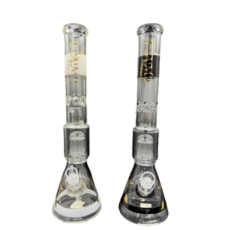 CB-725  Golden Leaf Print with Perk Bong