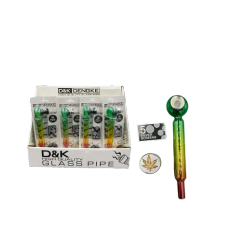 DK 8328  Pyrex Rasta Metal with Grinder & Screen  24/Box