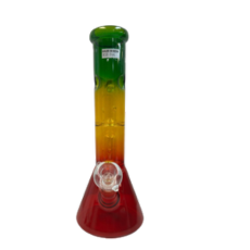 MSB 144 12" RASTA DOME PERK GLASS BONG