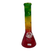 MSB450 12" RASTA DOUBLE PERK BONG