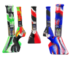 WPA - 271  Glass Perk Silicone Bong